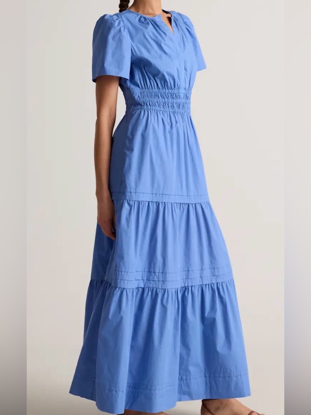 Quince 100% Organic Cotton
Poplin Tiered Maxi Dress Small
